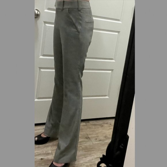 Norisol Ferrari, gray textured bootcut pants, wool & silk, size 4 - Picture 2 of 4